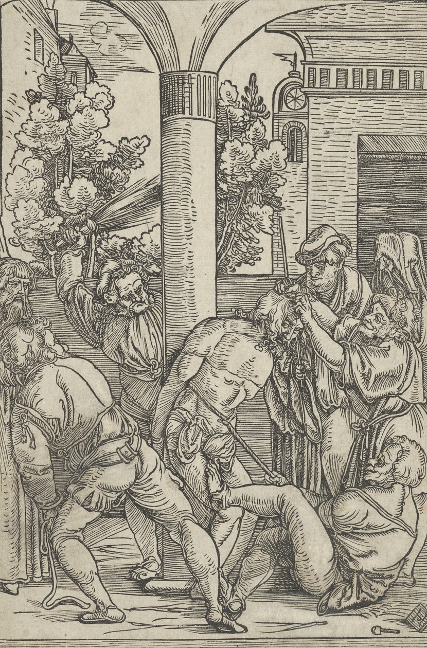 La flagellazione, dalla Vita di Cristo, ca. 1511-12 da Hans Schäufelein the Elder