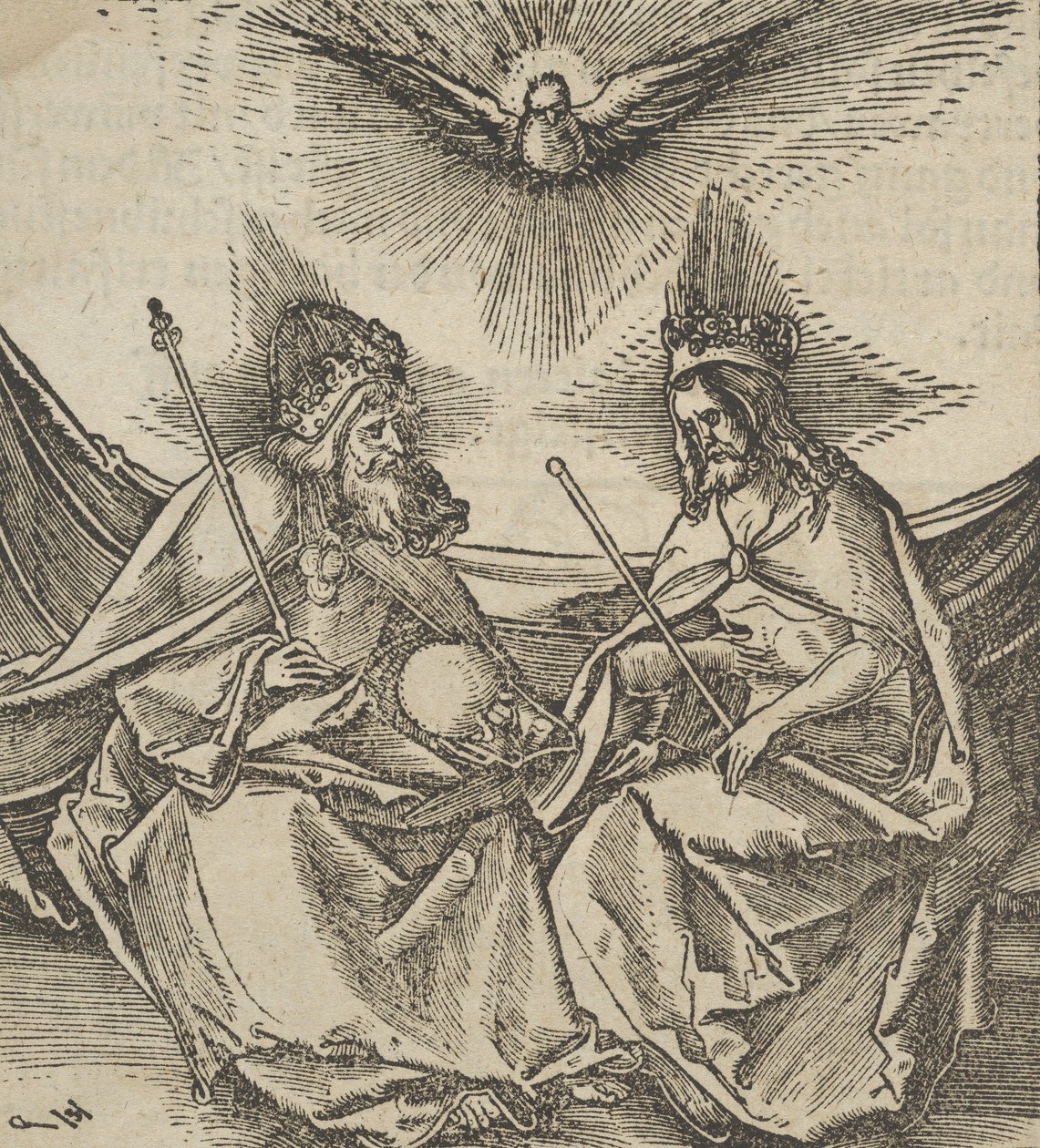 La Santissima Trinità, da Hymmelwagen auff dem, wer wol lebt da Hans Schäufelein the Elder