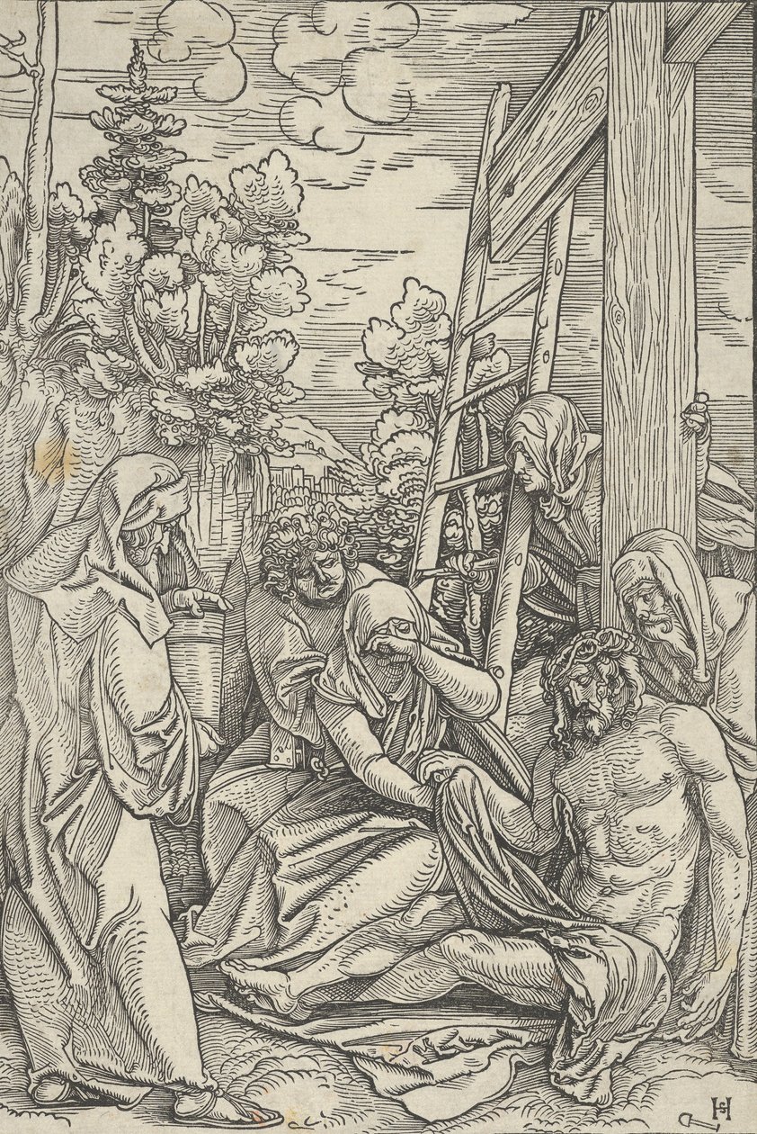 Il compianto, dalla Vita di Cristo, ca. 1511-12 da Hans Schäufelein the Elder