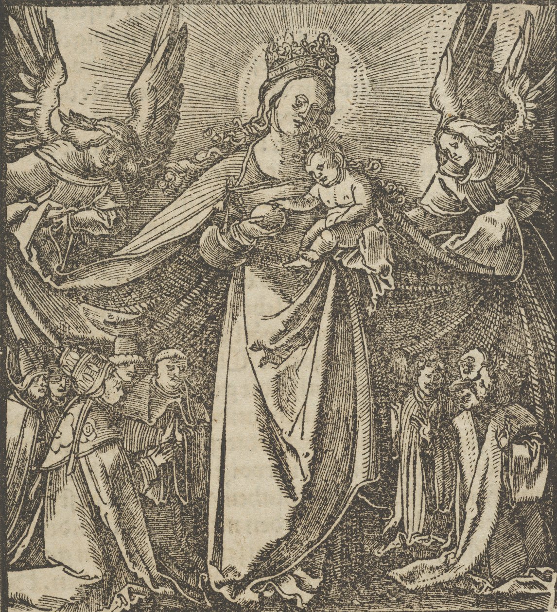 La Madonna della Misericordia, da Hymmelwagen auff dem, wer wol lebt..., 1517 da Hans Schäufelein the Elder