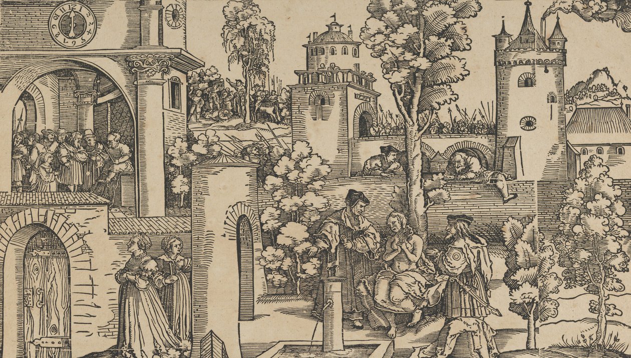 La storia di Susanna, 1536 da Hans Schäufelein the Elder