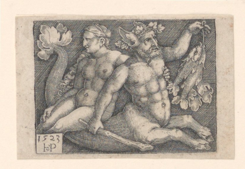 Un tritone e una ninfa da Hans Sebald Beham