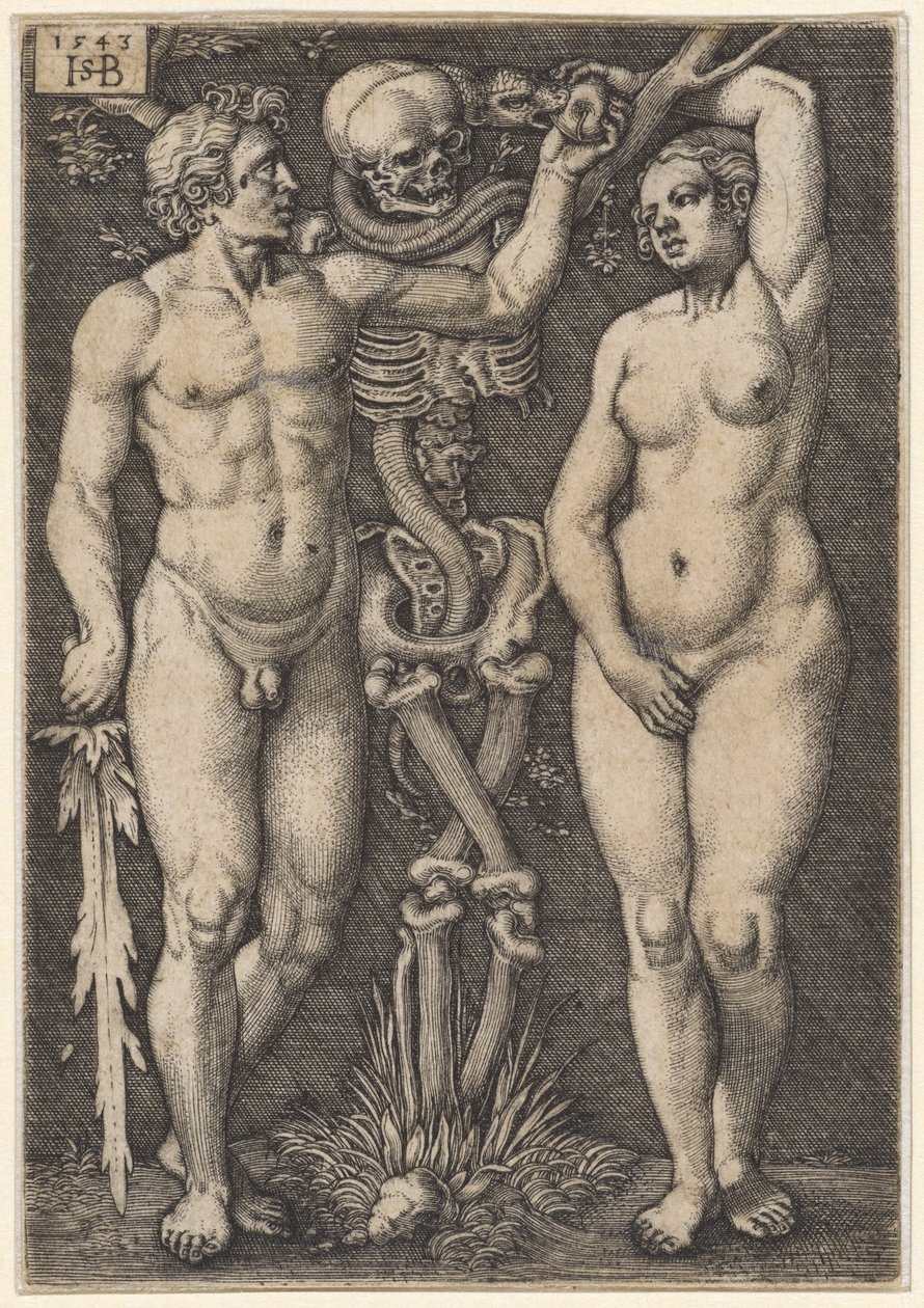 Adamo ed Eva, 1543 da Hans Sebald Beham