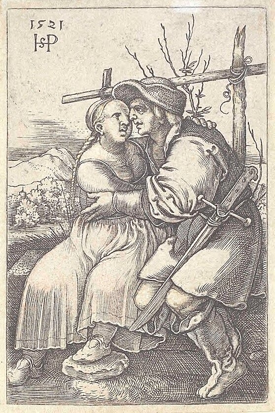 Contadino e la sua amante da Hans Sebald Beham