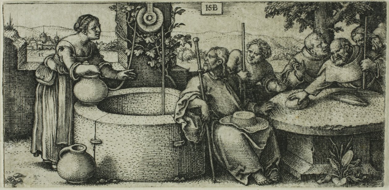 Cristo e la donna di Samaria da Hans Sebald Beham