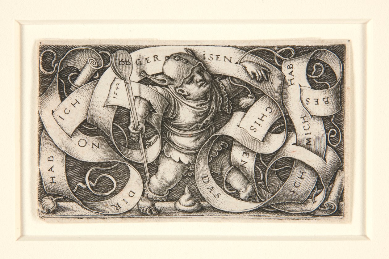 Der Kleine Schalksnarr mit grossen Schrift band (Il piccolo buffone) da Hans Sebald Beham