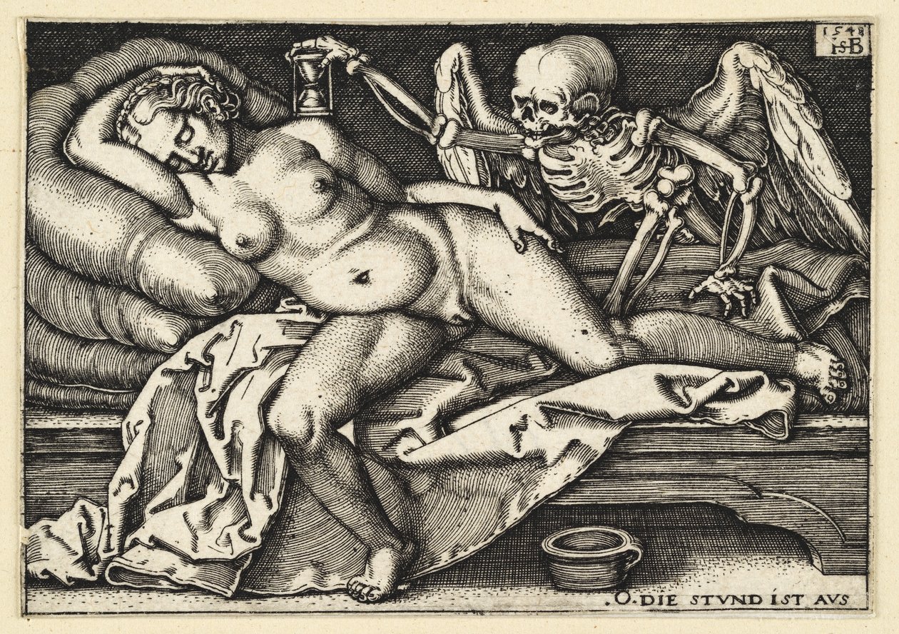 La morte e la donna addormentata da Hans Sebald Beham
