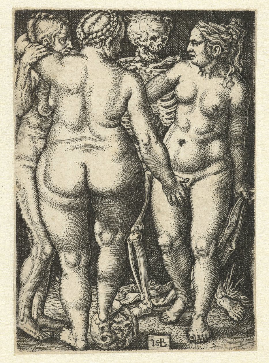 Morte e tre donne nude in piedi da Hans Sebald Beham