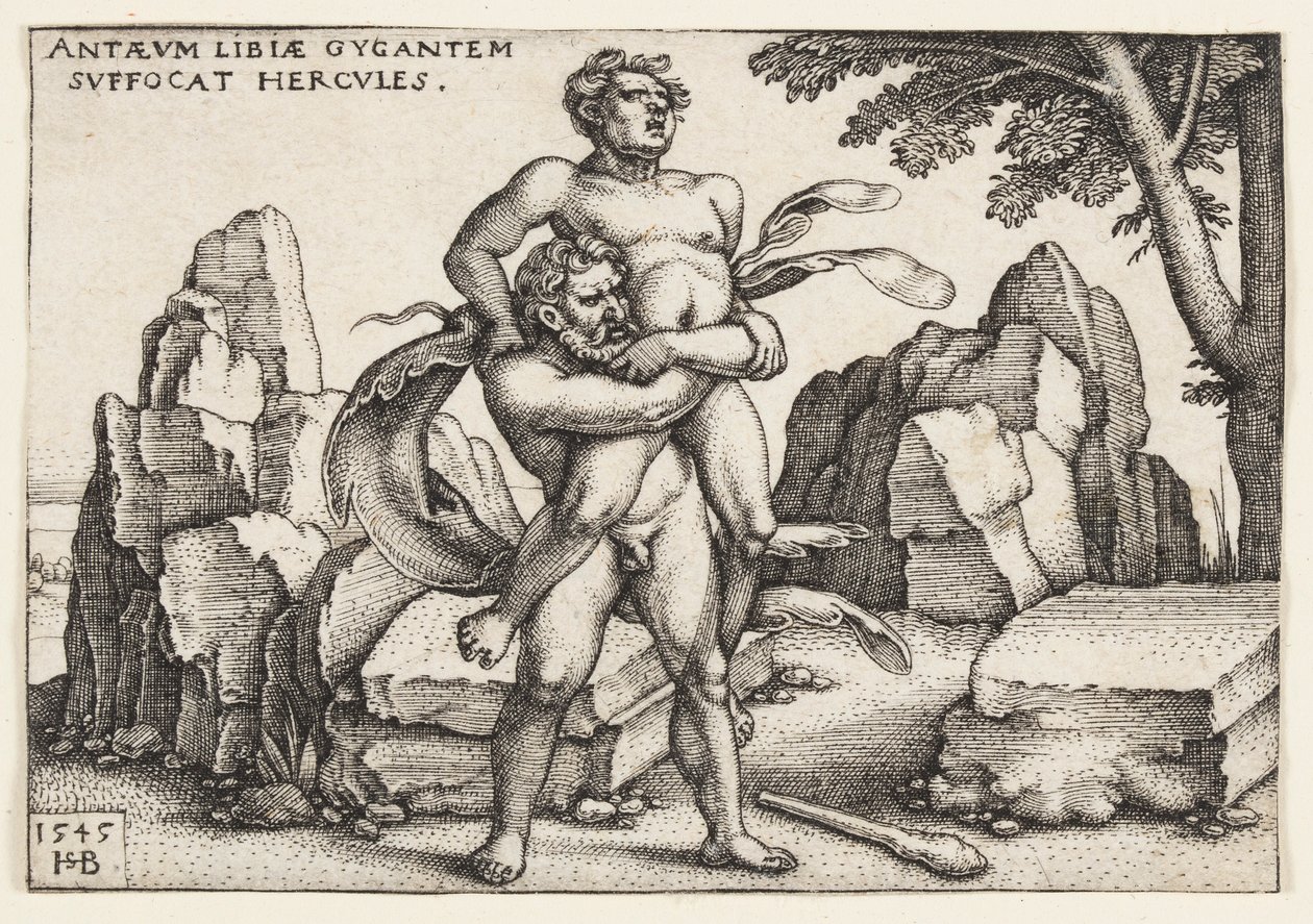 Ercole e Anteo da Hans Sebald Beham