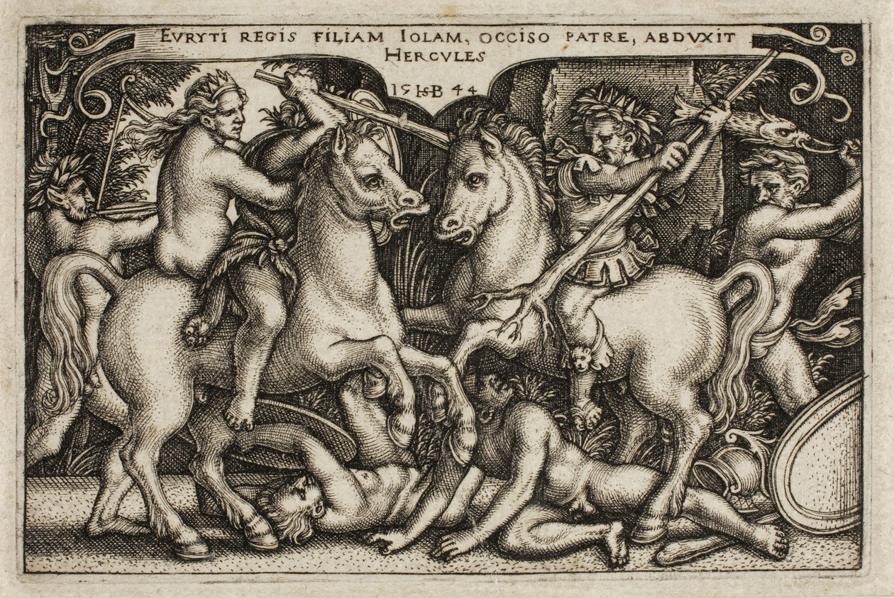 Ercole e Iole, dalle Fatiche di Ercole da Hans Sebald Beham