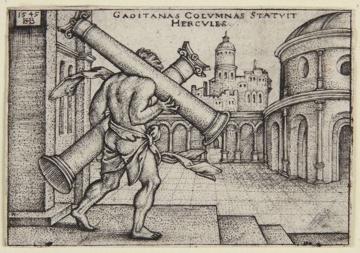 Ercole e le colonne da Hans Sebald Beham