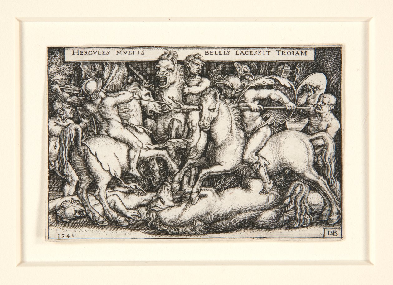 Ercole che sconfigge i Troiani da Hans Sebald Beham