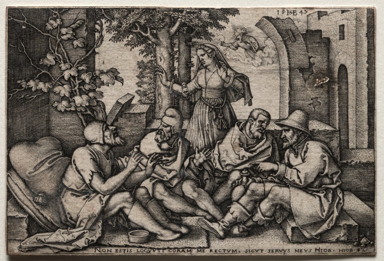 Giobbe e i suoi amici da Hans Sebald Beham