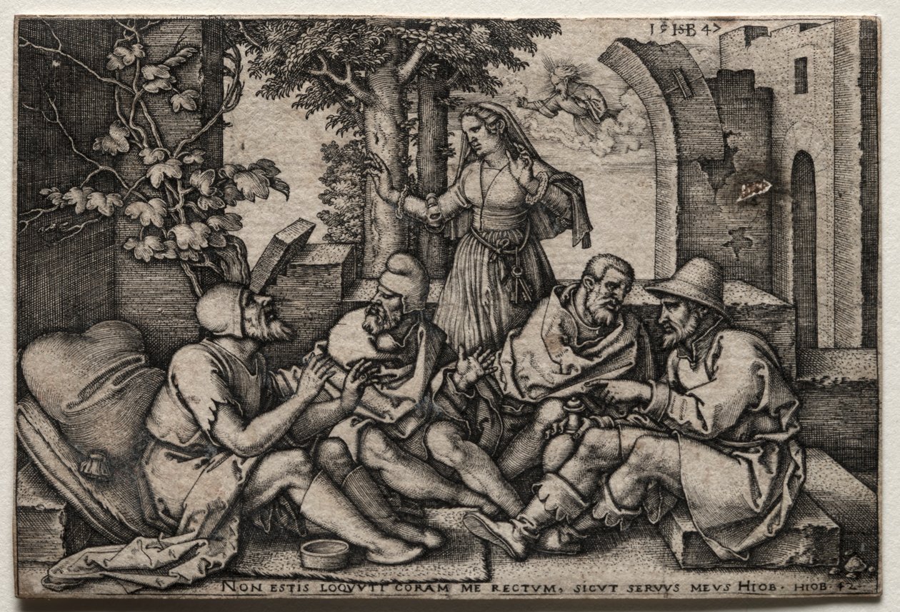 Giobbe e i suoi amici da Hans Sebald Beham