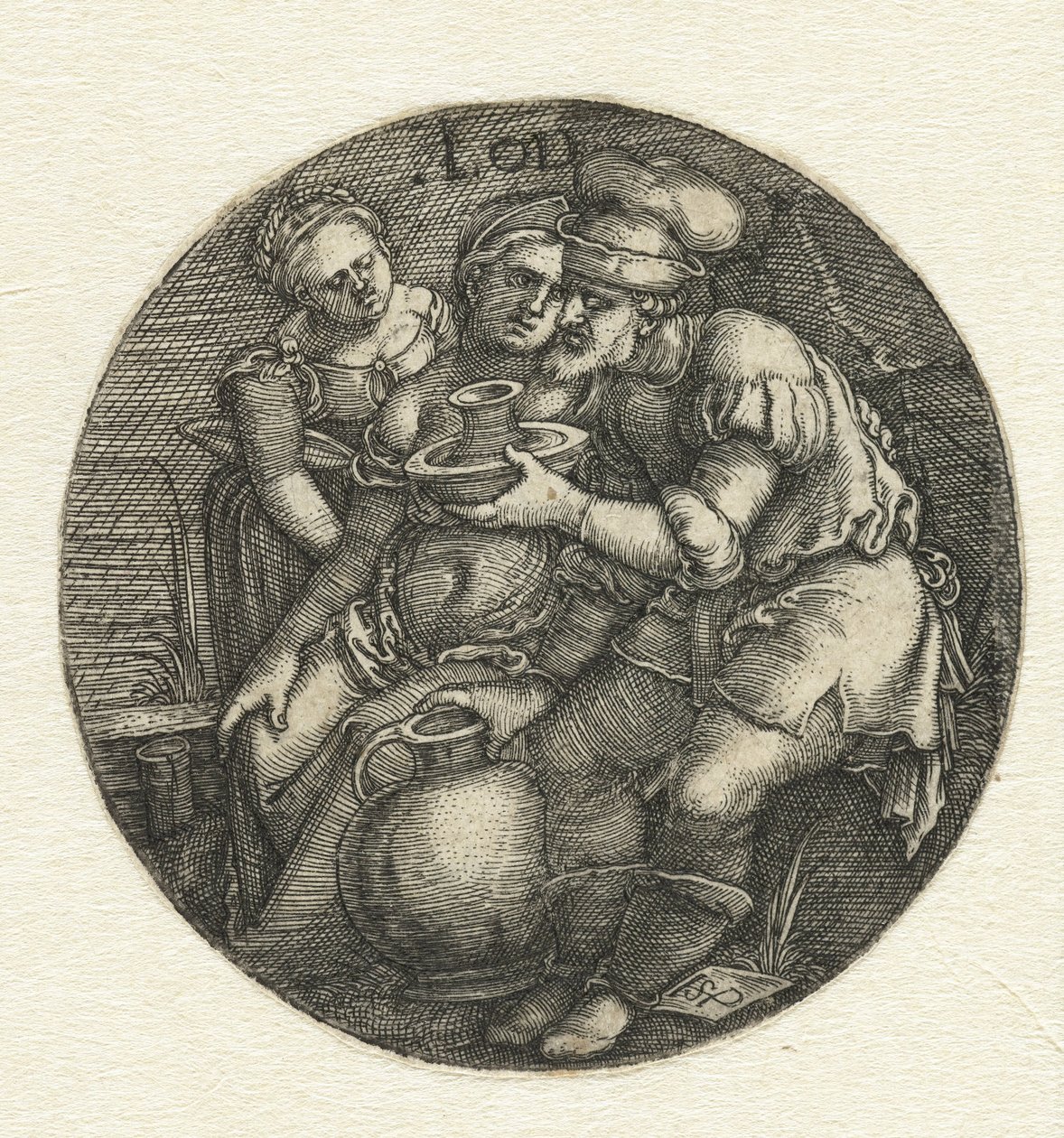 Lot e le sue figlie da Hans Sebald Beham