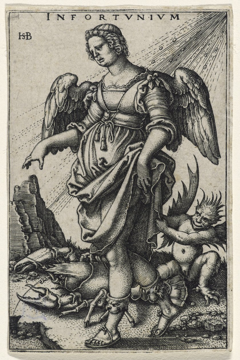 Sfortuna (Das Ungluck) (incisione su carta vergata) da Hans Sebald Beham