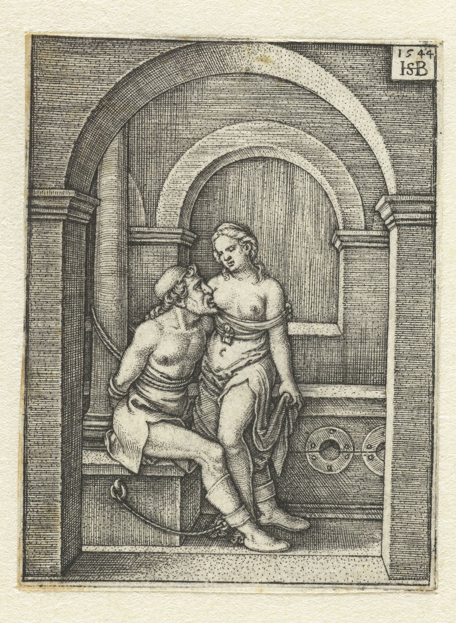 Pero allatta Cimon incatenato in prigione da Hans Sebald Beham
