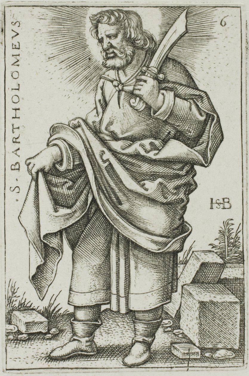 San Bartolomeo, tavola 6 dai Dodici Apostoli da Hans Sebald Beham
