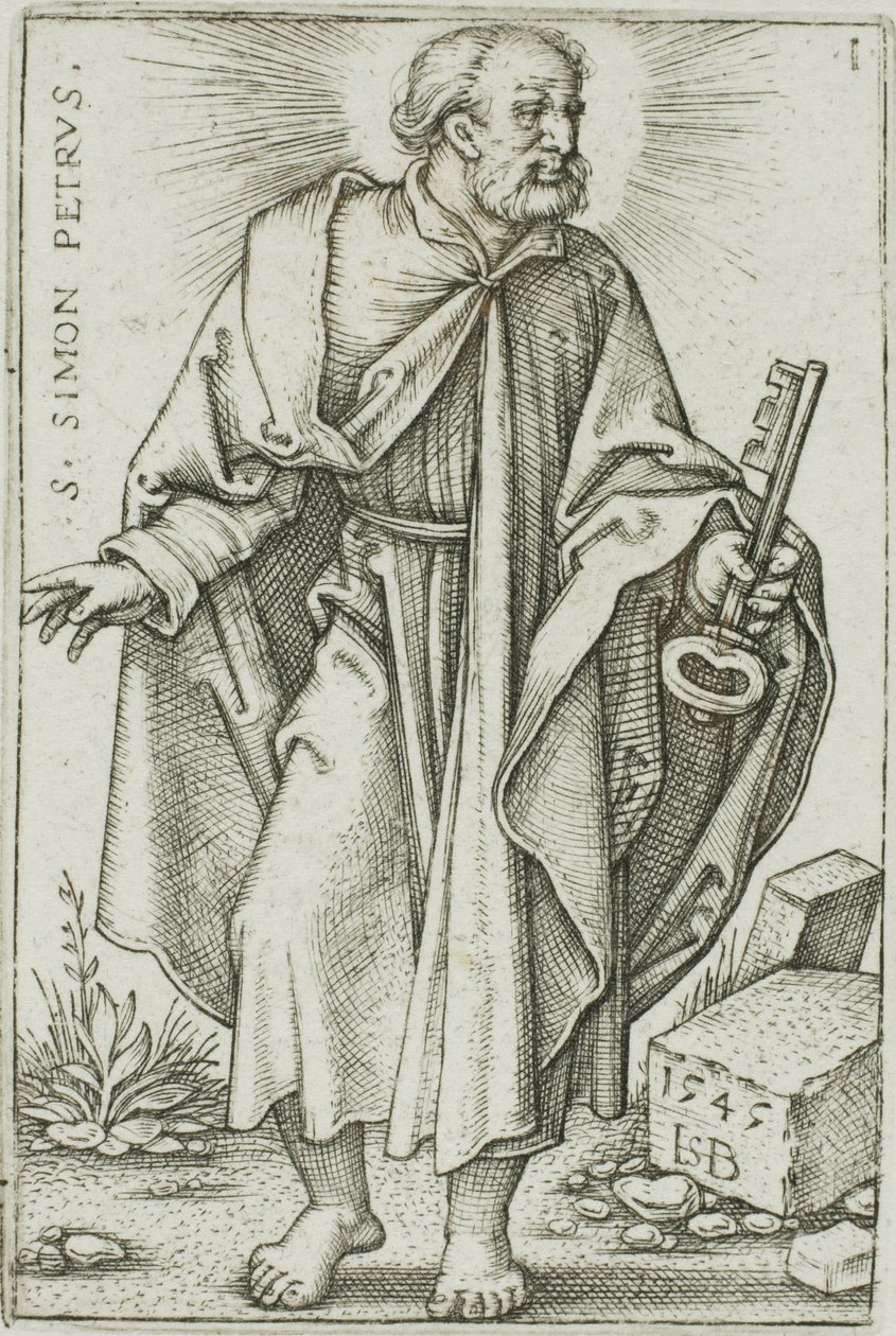 San Pietro, tavola 1 da I Dodici Apostoli da Hans Sebald Beham