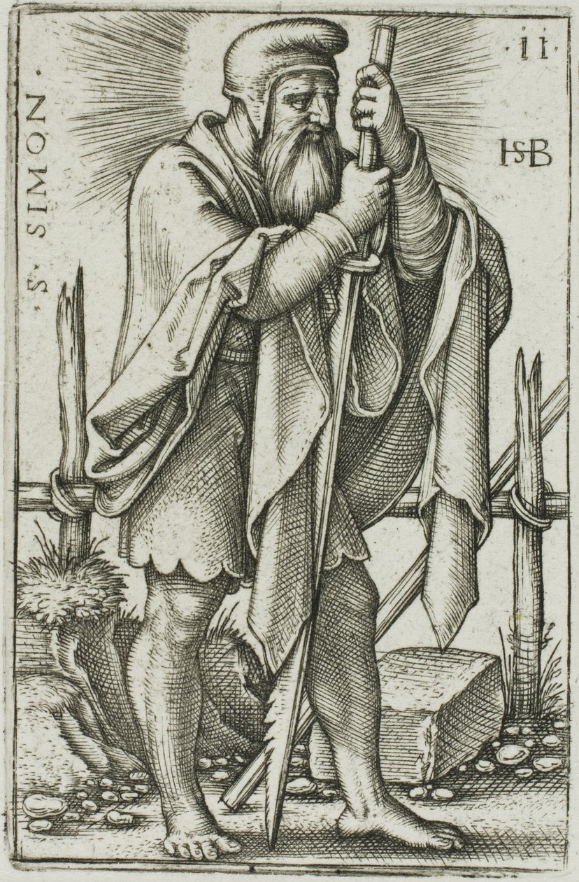San Simone, tavola 11 da I Dodici Apostoli da Hans Sebald Beham