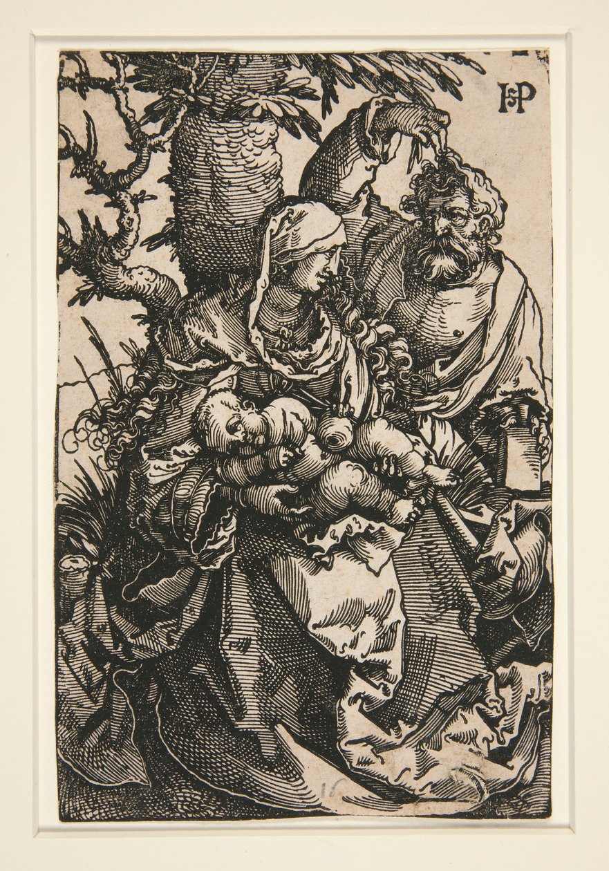 La Sacra Famiglia sotto un albero da Hans Sebald Beham