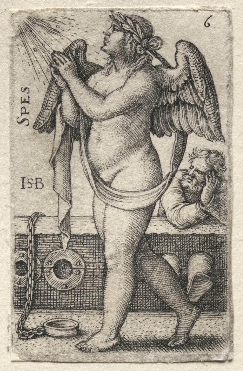 La conoscenza di Dio e le sette virtù cardinali: Speranza - Spes da Hans Sebald Beham