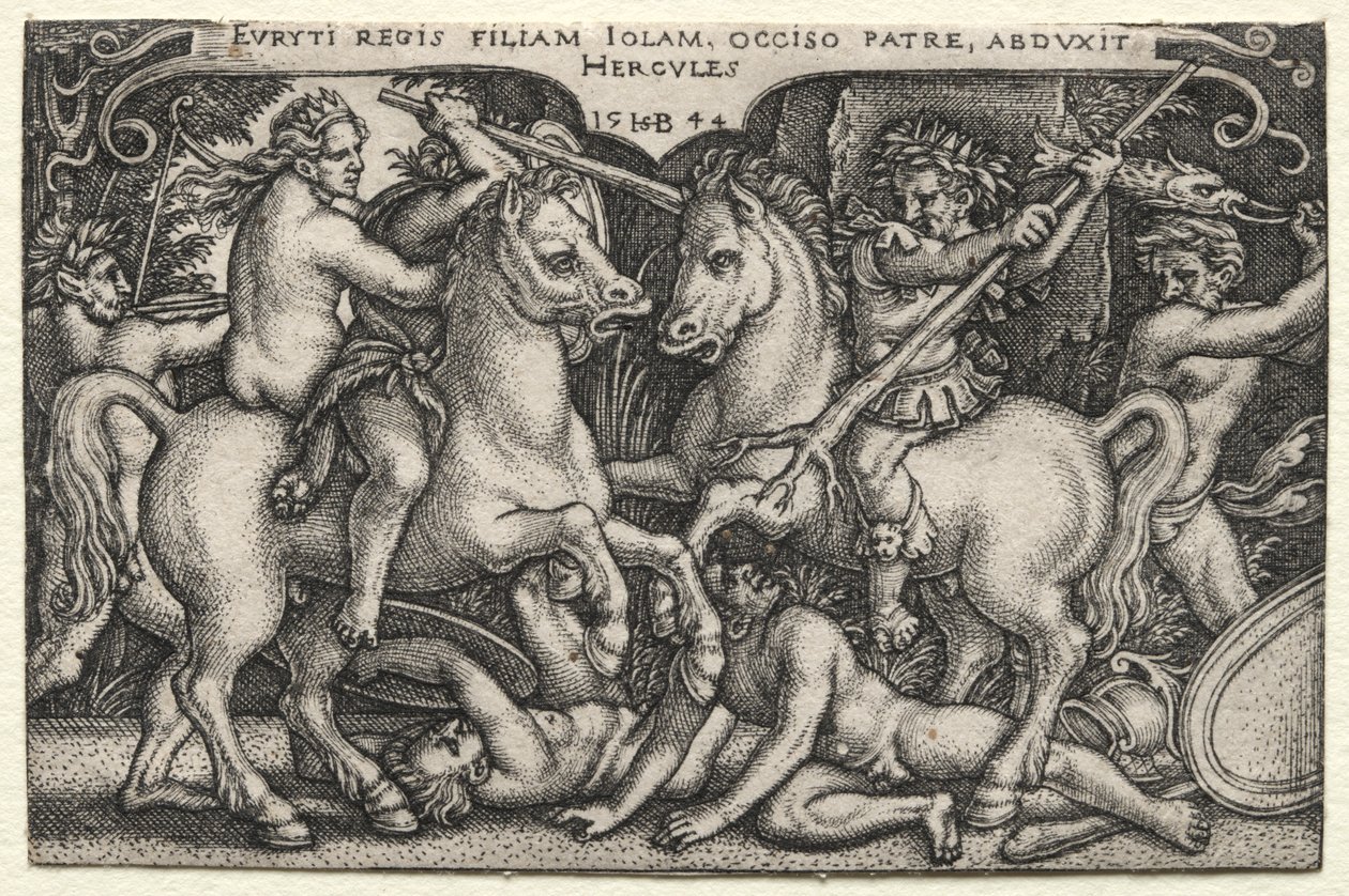 Ercole che rapisce Iole da Hans Sebald Beham