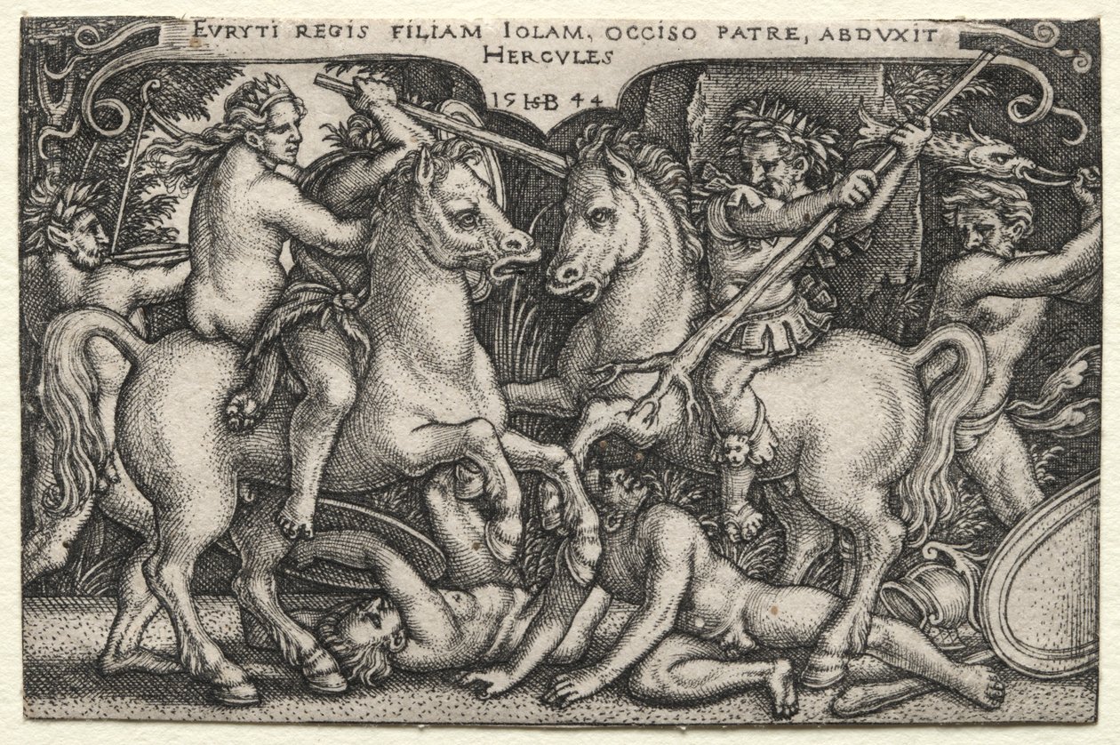 Le fatiche di Ercole: Ercole rapisce Iole, 1544 da Hans Sebald Beham