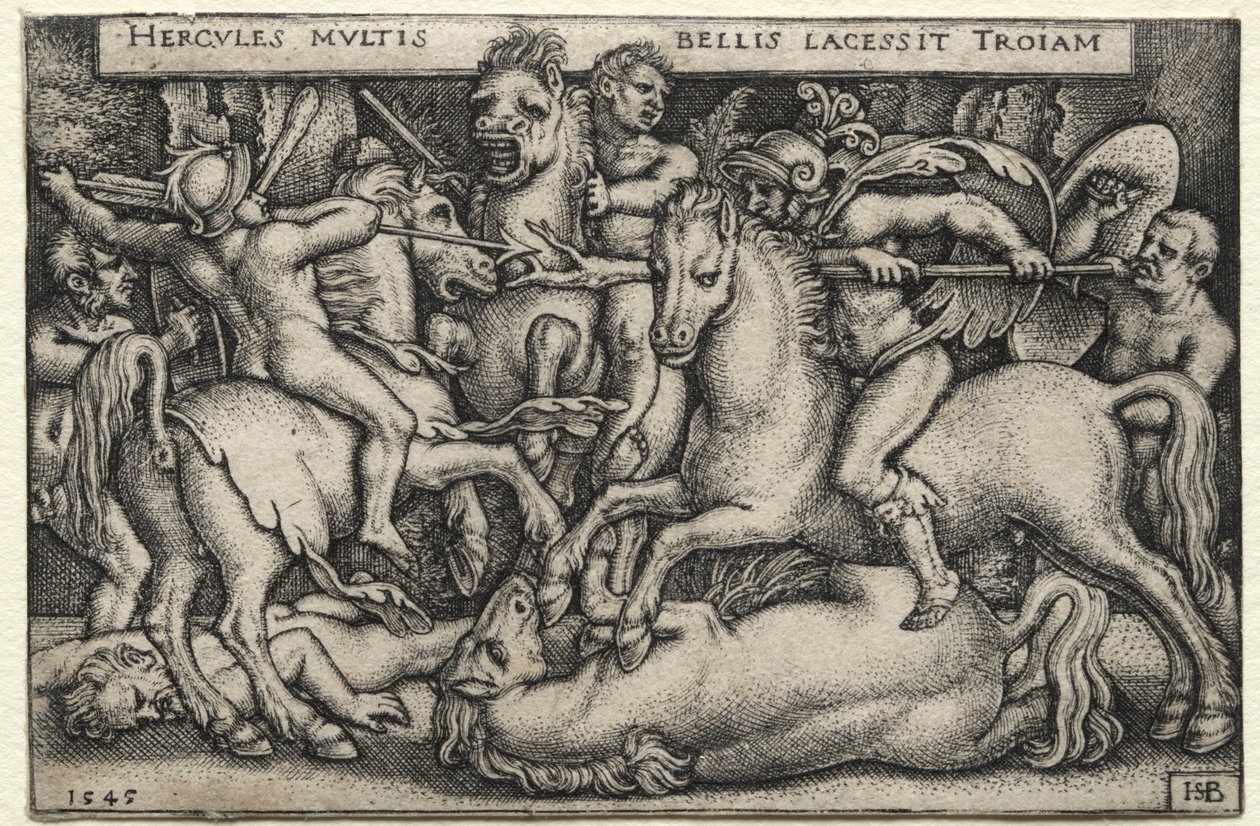 Le fatiche di Ercole: Ercole conquista Troia da Hans Sebald Beham