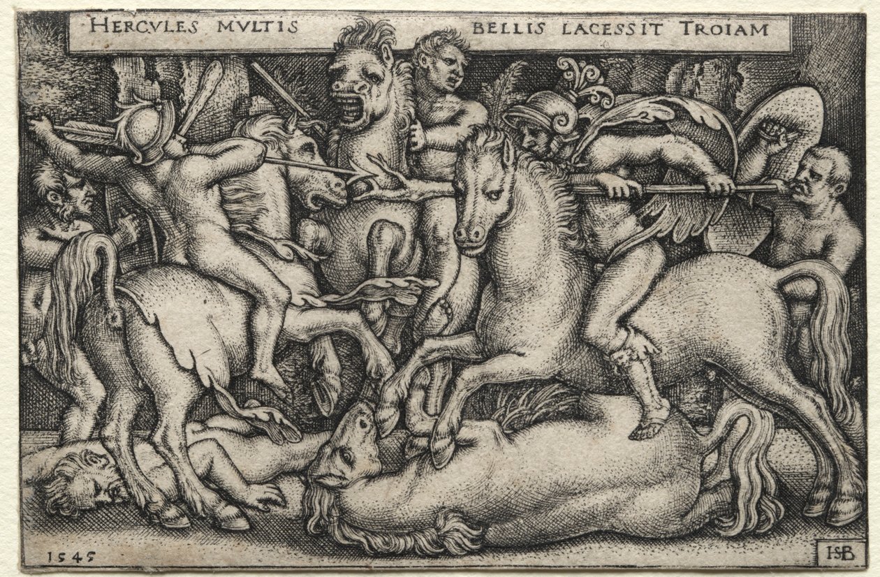 Le fatiche di Ercole: Ercole conquista Troia da Hans Sebald Beham