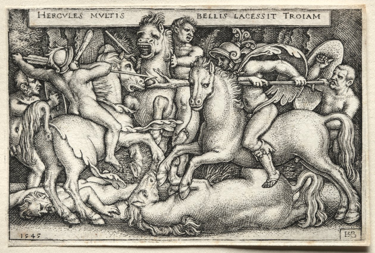 Le fatiche di Ercole: Ercole conquista Troia da Hans Sebald Beham