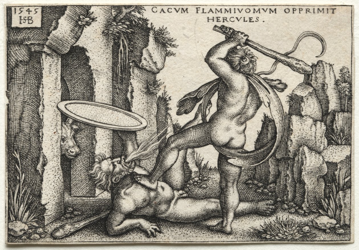 Ercole che uccide il gigante Caco da Hans Sebald Beham