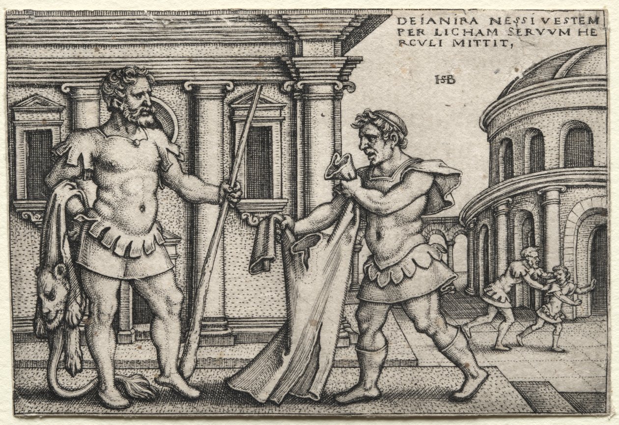 Le fatiche di Ercole: Ercole riceve la veste intrisa del sangue di Nesso da Hans Sebald Beham