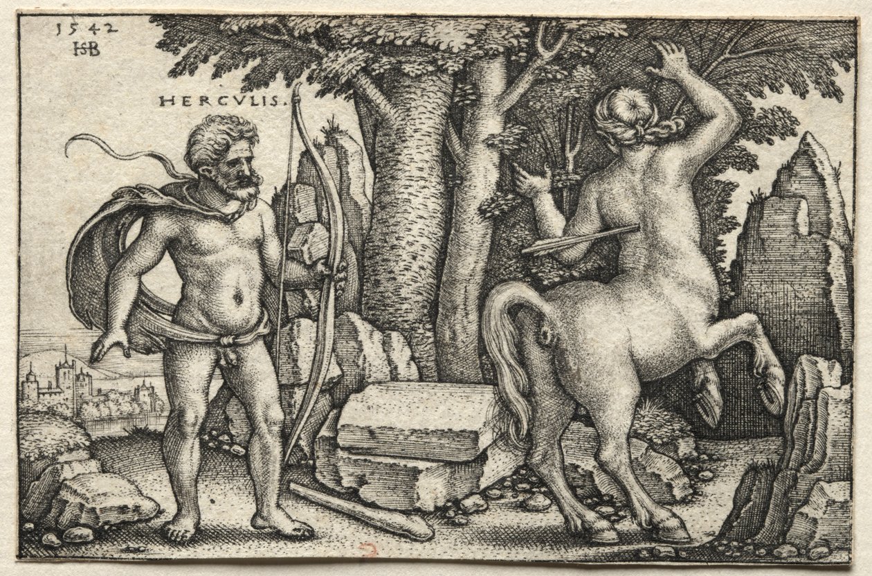Ercole che spara a Nesso da Hans Sebald Beham
