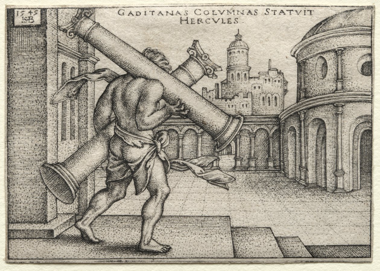 Le fatiche di Ercole: Ercole e le colonne di Gades da Hans Sebald Beham