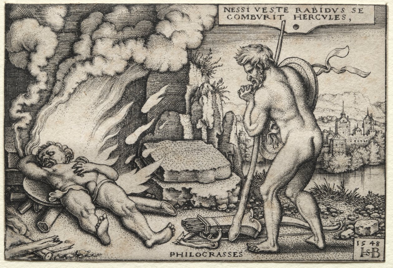 Ercole sulla pira, 1548. da Hans Sebald Beham