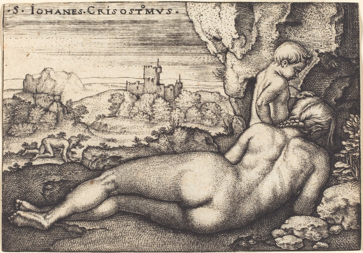 La penitenza di San Giovanni Crisostomo da Hans Sebald Beham