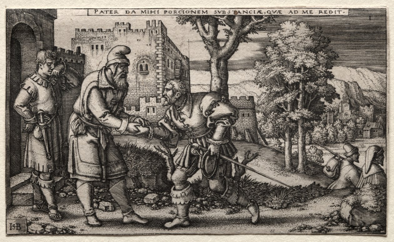 Il figliol prodigo da Hans Sebald Beham