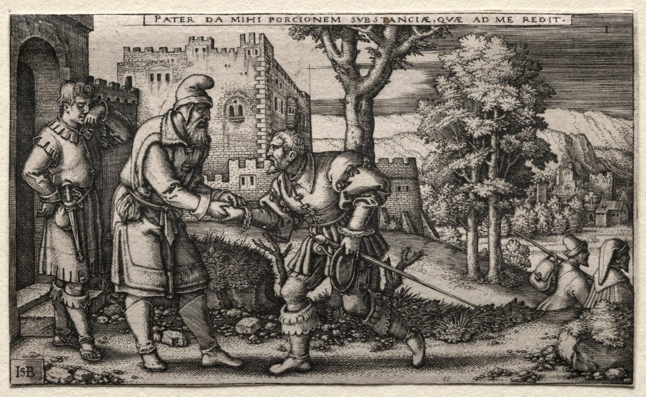 Il figliol prodigo: Partenza del figliol prodigo da Hans Sebald Beham