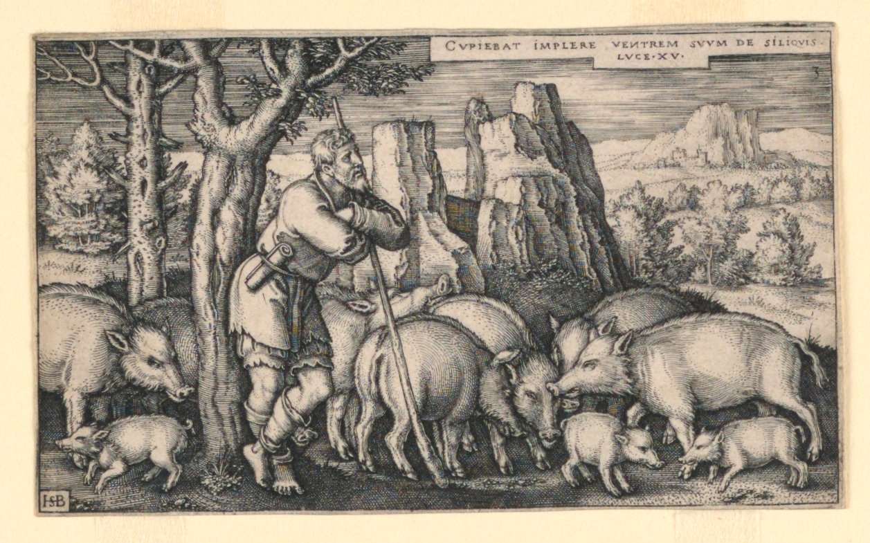 Il figliol prodigo tra i porci da Hans Sebald Beham
