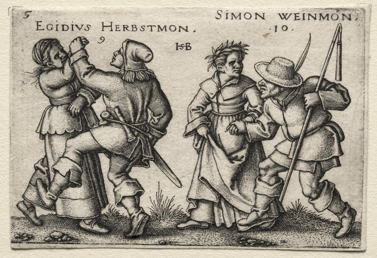 Il matrimonio del villaggio: Egidius Herbstmon / Simon Weimon da Hans Sebald Beham
