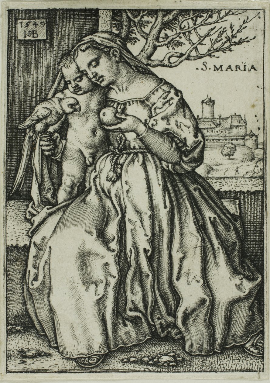 La Vergine e il Bambino con il pappagallo da Hans Sebald Beham