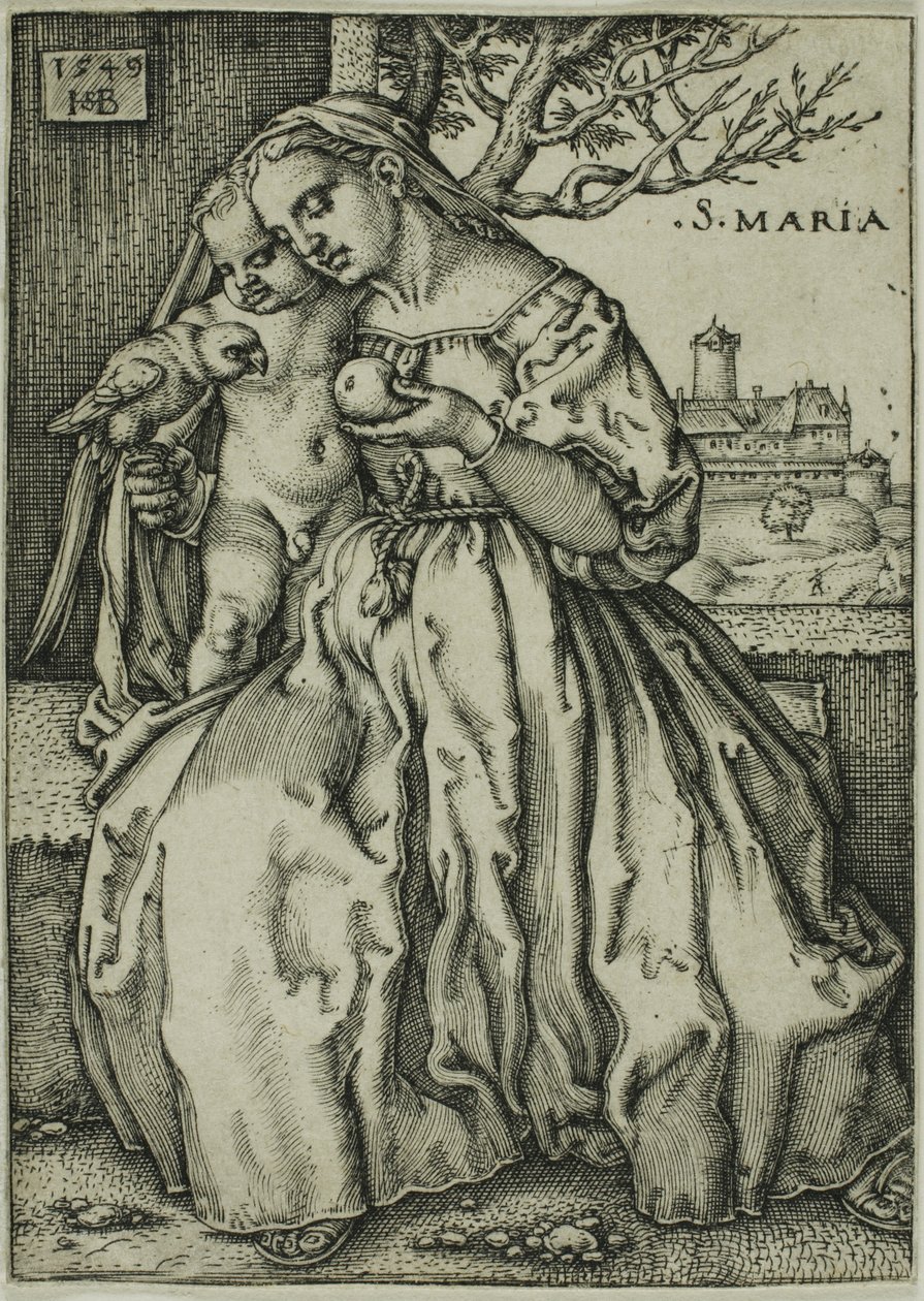 La Vergine e il Bambino con il pappagallo da Hans Sebald Beham