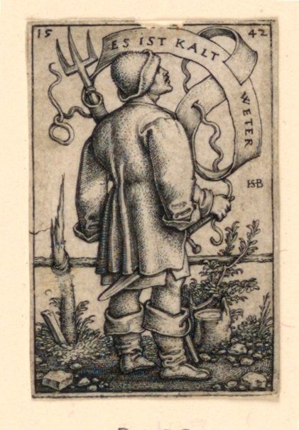Il Contadino del Tempo: "Es ist kalt Weter" da Hans Sebald Beham