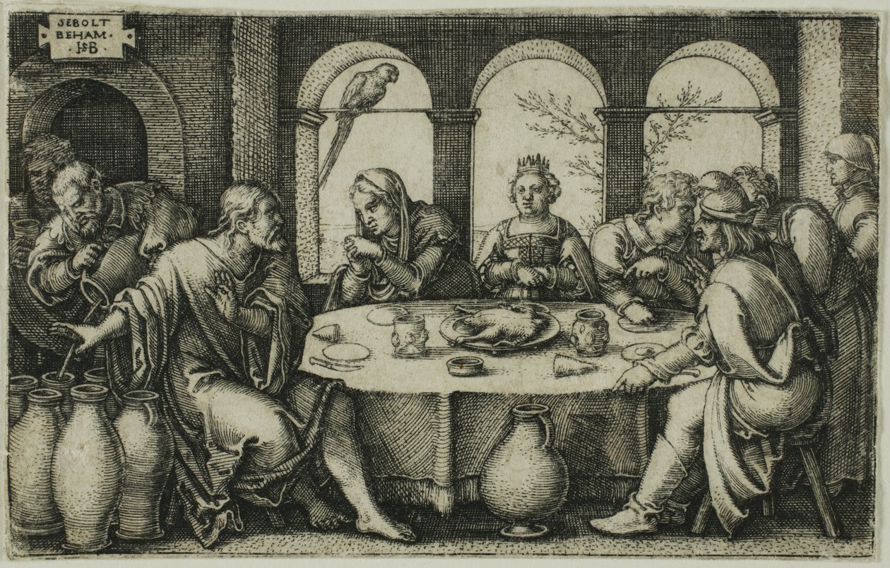 Le nozze di Cana da Hans Sebald Beham