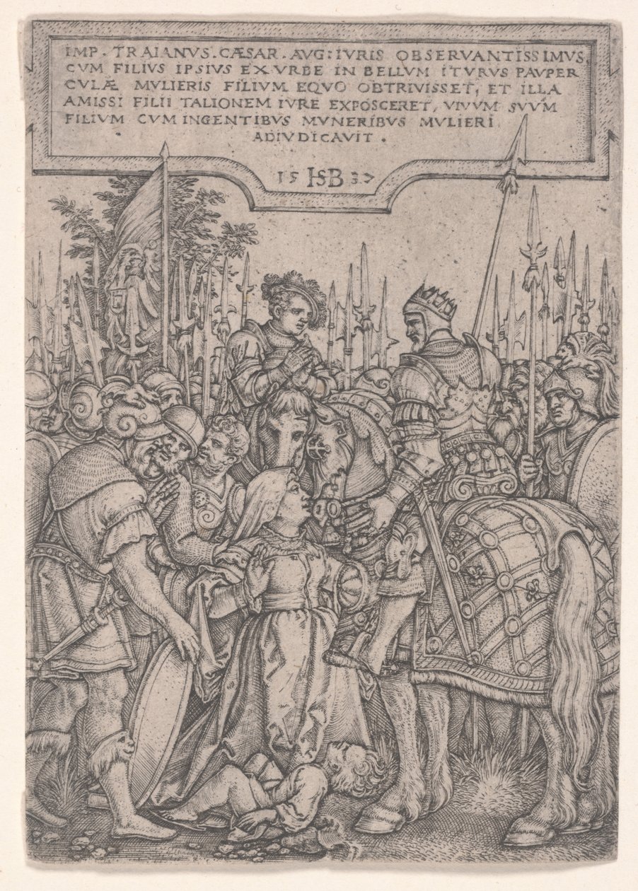 La giustizia di Traiano da Hans Sebald Beham