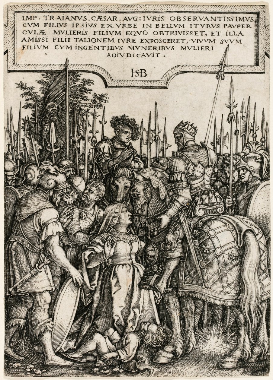 La giustizia di Traiano da Hans Sebald Beham