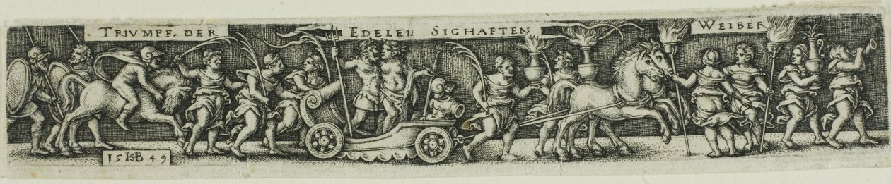 Processione trionfale delle nobili donne gloriose da Hans Sebald Beham