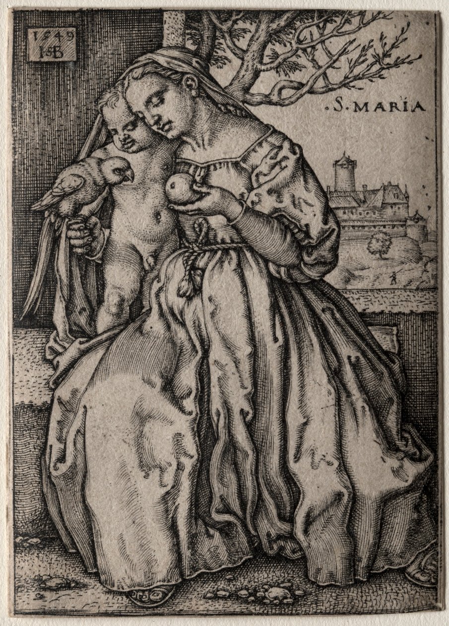 Vergine con il Pappagallo, 1549 da Hans Sebald Beham