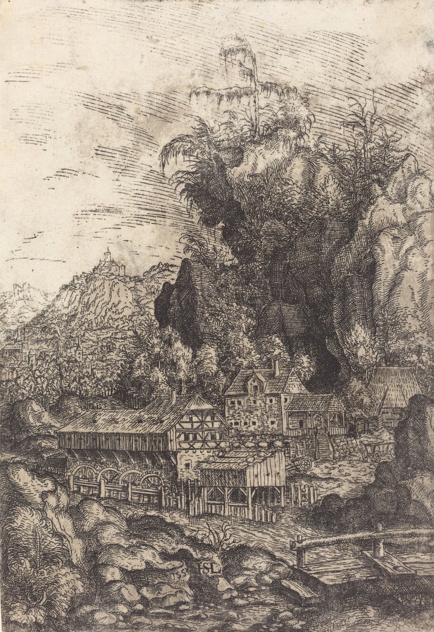 Paesaggio con un Mulino ad Acqua da Hans Sebald Lautensack